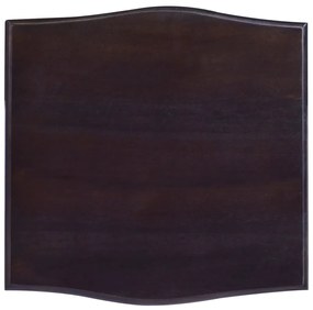 Mesa de cabeceira 40x40x45 cm mogno maciço preto claro