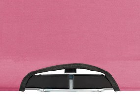 Espreguiçadeira/cama dobrável para 2 pessoas aço cor-de-rosa