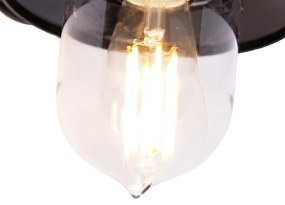 Candeeiro de parede exterior clássico preto IP44 - Oxford Moderno