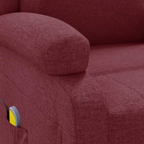 Poltrona de massagens tecido vermelho tinto