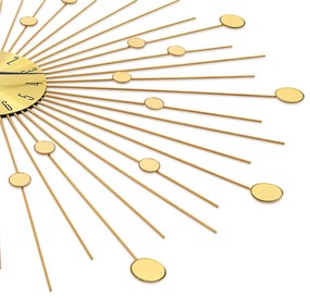 Relógio de parede metal 70 cm dourado