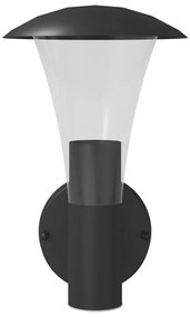 Candeeiros de parede p/ exterior 2 pcs aço inoxidável preto
