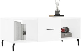 Mesa de centro 102x50x40 cm madeira processada branco
