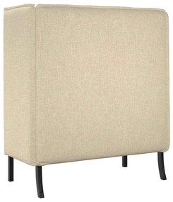 Sofá Alto Creme 109x56x121 cm Tecido
