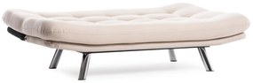 Sofá-Cama de 3 Lugares Misa – Creme – 52x175x40 cm