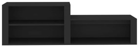 Sapateira 150x35x45 cm derivados de madeira preto