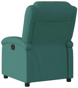 Poltrona elétrica reclinável tecido verde-escuro