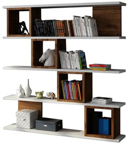 Prateleira Wind – Branco Nogueira – 120x119,9x19,5 cm