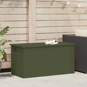 vidaXL Caixa de Armazenamento Externa Verde-oliva 100 x 50.5 x 50 cm