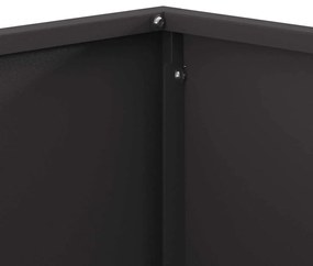 Fogueira Quadrada vidaXL Preta 80x80x40 cm em Aço
