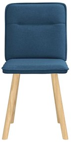 Cadeiras de jantar 2 pcs tecido azul
