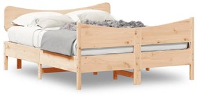 vidaXL Cama sem colchão 150x200 cm madeira de pinho maciça