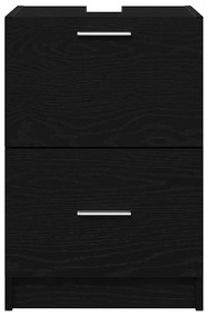Gabinete de Pia Preto 40x37x59 cm Madeira Engenheirada
