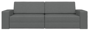Sofá Cama de Chão 2 em 1 Cinza Escuro 245x150x60.5 cm Tecido
