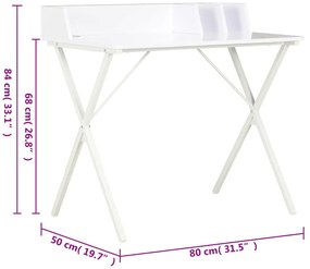Secretária 80x50x84 cm branco