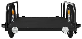Reboque para bicicleta 126x63x34 cm ferro preto