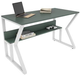 Secretária Wake – Verde e Branco – 120 cm x 72,8 cm x 60 cm