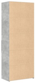 Armário alto 70x42,5x185 cm derivados madeira cinzento cimento