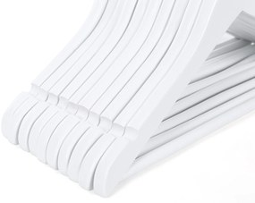 Conjunto de 20 cabides para roupa infantil em madeira de bordo 35 x 20 cm branco