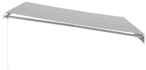 Toldo retrátil manual com luzes LED 400x300cm antracite/branco