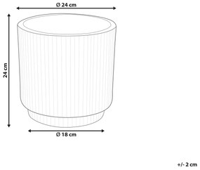 Vaso para plantas branco creme ⌀ 24 cm DARIA Beliani
