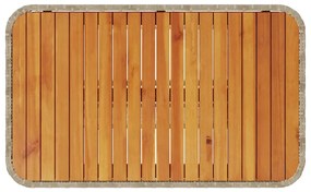 Conjunto de Jantar Jardim 3 Peças com Almofadas Bege em Rattan Sintéti