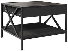 Mesa de centro c/ luzes LED Infinity 50x50x38 cm preto