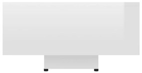 Mesa de centro 85x55x31 cm contraplacado branco brilhante