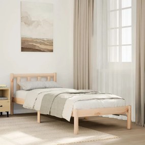 vidaXL Cama extra longa sem colchão 90x220 cm madeira de pinho maciça