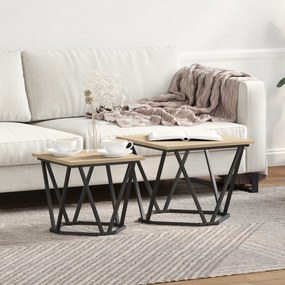vidaXL Mesas Laterais 2 pcs Carvalho Sonoma em Madeira Engineered