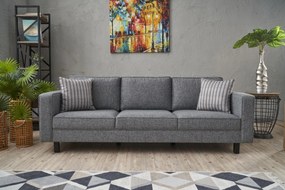 Sofá de 3 Lugares Kale – Cinzento – 222 x 83 x 91 cm