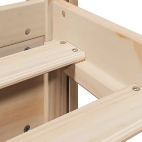 Estrutura de cama com cabeceira 90x190 cm pinho maciço