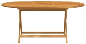 Mesa de jardim dobrável 160x85x75 cm madeira eucalipto maciça