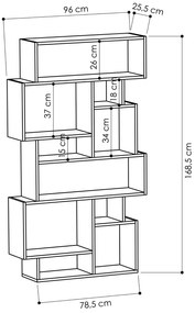 Estante Karmato – Branco – 96 cm x 168,5 cm x 25,5 cm