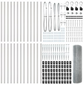 Cerca de Arame Soldado com 13 Postes de Espeto 0.6x50 m Aço Galvanizad