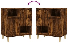 Aparadores 3 pcs 60x35x70 cm derivados madeira carvalho fumado