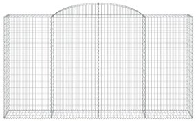 Cestos gabião arqueados 3pcs 300x50x160/180cm ferro galvanizado