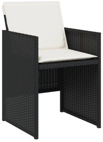 Conjunto de Jantar para o Jardim vidaXL de 5 Peças com Almofadas em Ra