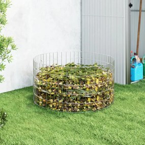 Compostor de jardim Ø100x50 cm aço galvanizado
