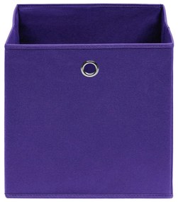 Caixas arrumação 10 pcs 28x28x28 cm tecido-não-tecido roxo