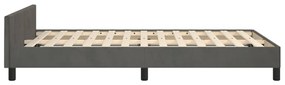 Estrutura de cama sem colchão 120x190 cm Veludo cinza escuro