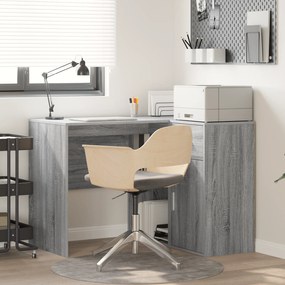 vidaXL Mesa de Canto Cinza Sonoma 102x88x75 cm Madeira Engenharia