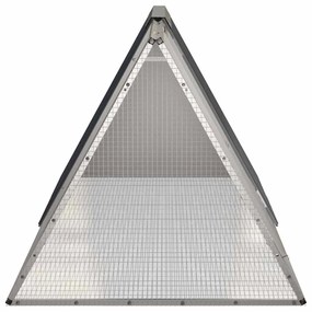 Gaiola p/ coelhos 201,5x80,5x71 cm aço galvanizado antracite