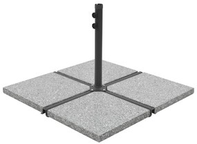 Base em granito para guarda-sol 25 kg quadrado cinzento