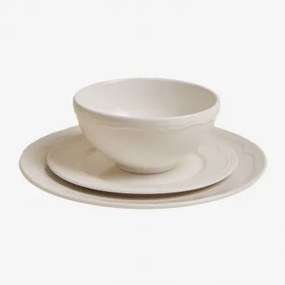 Conjunto De Louça Em New Bone China De 12 Peças Oritia Branco - Sklum