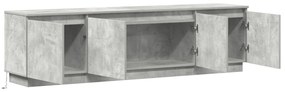 Gabinete de TV com LED Cinza Concreto 180x38x49 cm Madeira de Engenhar
