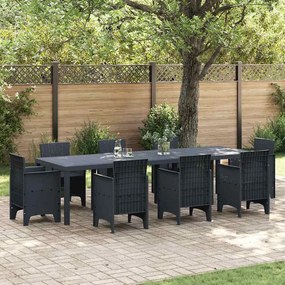 Mesa de Jardim vidaXL Antracite 300x100x73 cm Poly Rattan