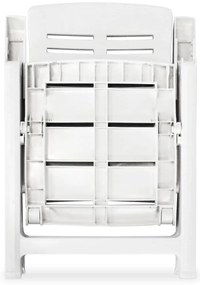 3 pcs conjunto de jantar para jardim polipropileno branco