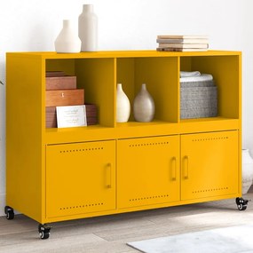 Aparador 100,5x39x72 cm aço amarelo mostarda