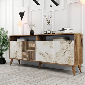 Console Milan – Walnut/White – 180x78x35 cm